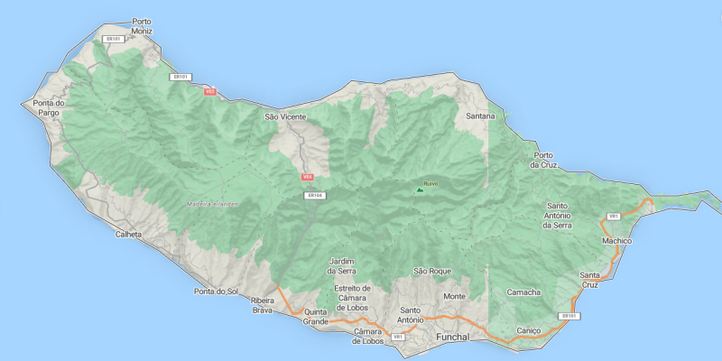 Madeira op de kaart